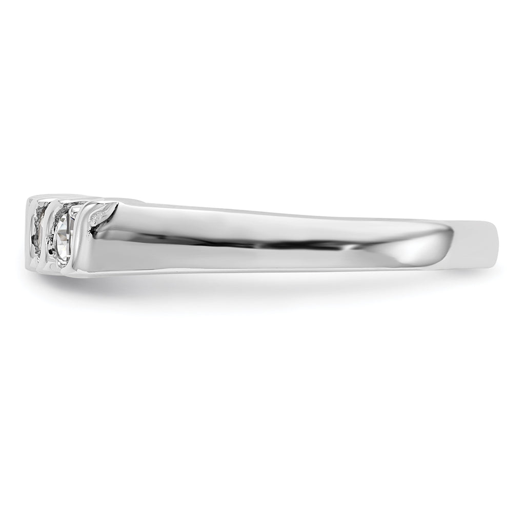 14K White Gold 5-Stone Prong-set (Holds 5-2.2mm Round) Diamond Band Mounting (No Stone Included)
