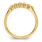 14K Yellow Gold 5-Stone Prong-set (Holds 5-2.2mm Round) Diamond Band Mounting (No Stone Included)