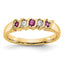 10k Yellow Gold Diamond w/Ruby Band