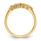 14k Yellow Gold 1/10 carat Diamond and Ruby Complete Band