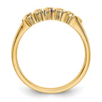 14k Yellow Gold 1/10 carat Diamond and Ruby Complete Band