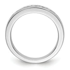 14K White Gold 6-Stone 1/2 carat VS Round Diamond Complete Channel Band
