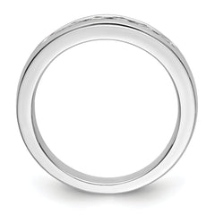 14K White Gold 6-Stone 1/2 carat VS Round Diamond Complete Channel Band