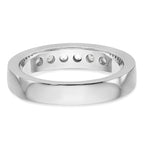 14K White Gold 6-Stone 1/2 carat VS Round Diamond Complete Channel Band