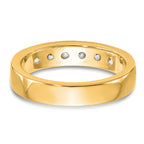 14k Yellow Gold 6-Stone (Holds 6-3.1mm Round) Channel Band Mounting (No Stone Included) (Closed)