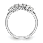 14K White Gold 7-Stone Shared Prong (Holds 7-2.3mm Princess) Diamond Band Mounting (No Stone Included)