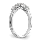 14K White Gold 7-Stone Shared Prong (Holds 7-2.3mm Princess) Diamond Band Mounting (No Stone Included)