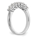 14K White Gold 7-Stone Shared Prong (Holds 7-2.8mm Princess) Diamond Band Mounting (No Stone Included)