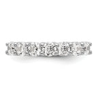 14K White Gold 7-Stone Shared Prong (Holds 7-3.0mm Round) Diamond Band Mounting (No Stone Included)
