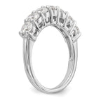 14K White Gold 7-Stone Shared Prong (Holds 7-3.0mm Round) Diamond Band Mounting (No Stone Included)