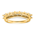 14K Yellow Gold 7-Stone Shared Prong (Holds 7-3.7mm Round) Diamond Band Mounting (No Stone Included)