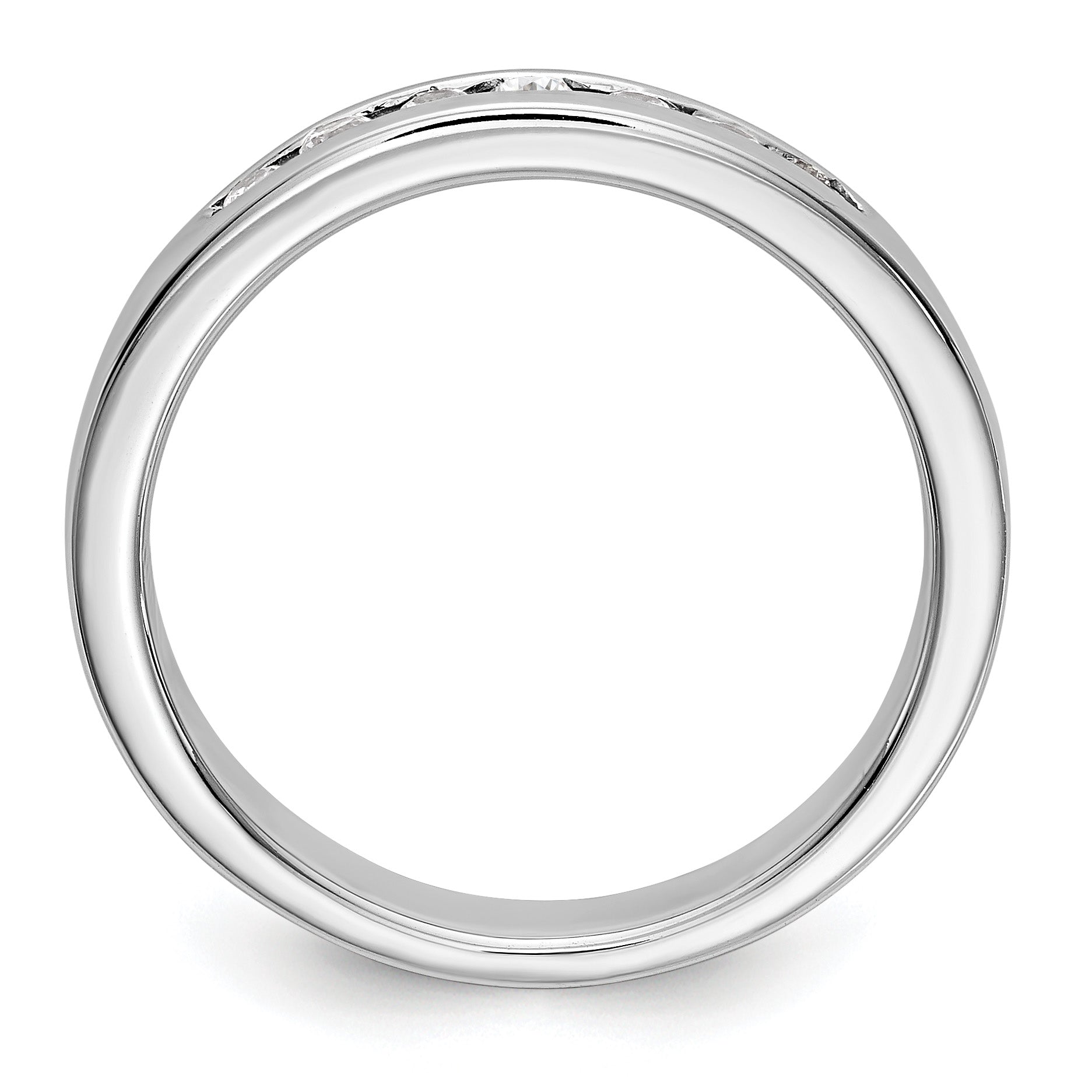 Platinum 7-Stone 1/5 carat Round Diamond Complete Channel Band Main image