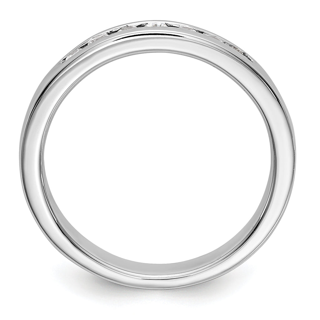 Platinum 7-Stone 1/5 carat Round Diamond Complete Channel Band
