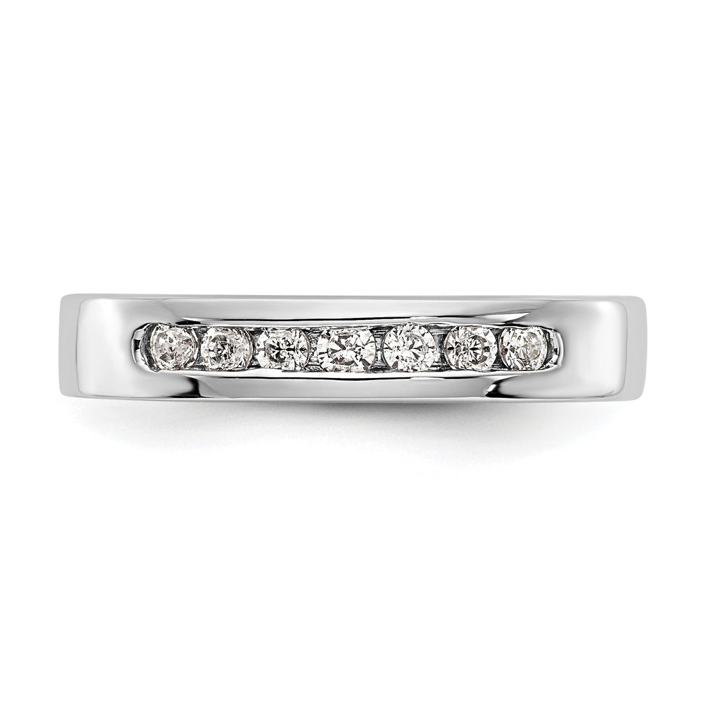 Platinum 7-Stone 1/5 carat Round Diamond Complete Channel Band