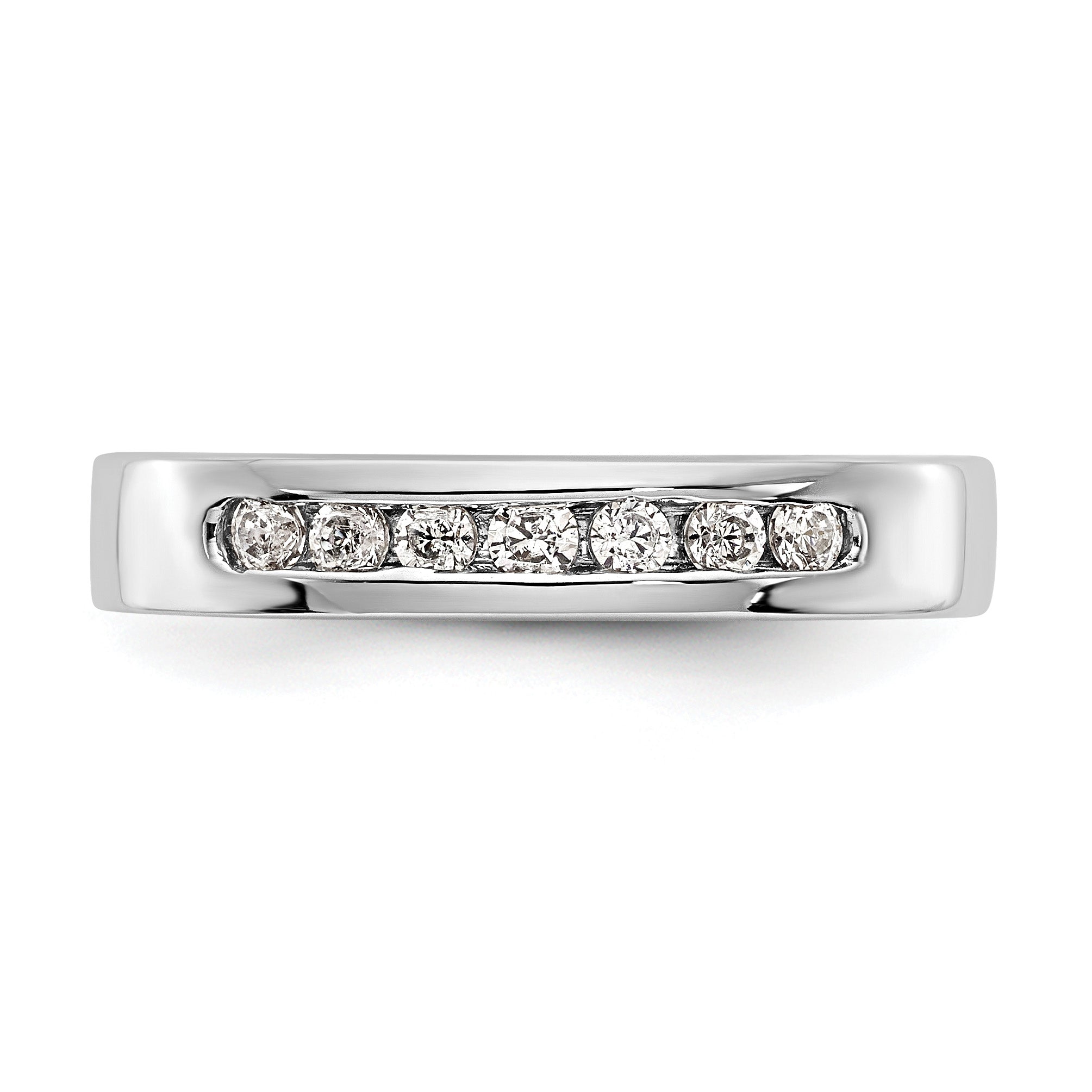 Platinum 7-Stone 1/5 carat Round Diamond Complete Channel Band