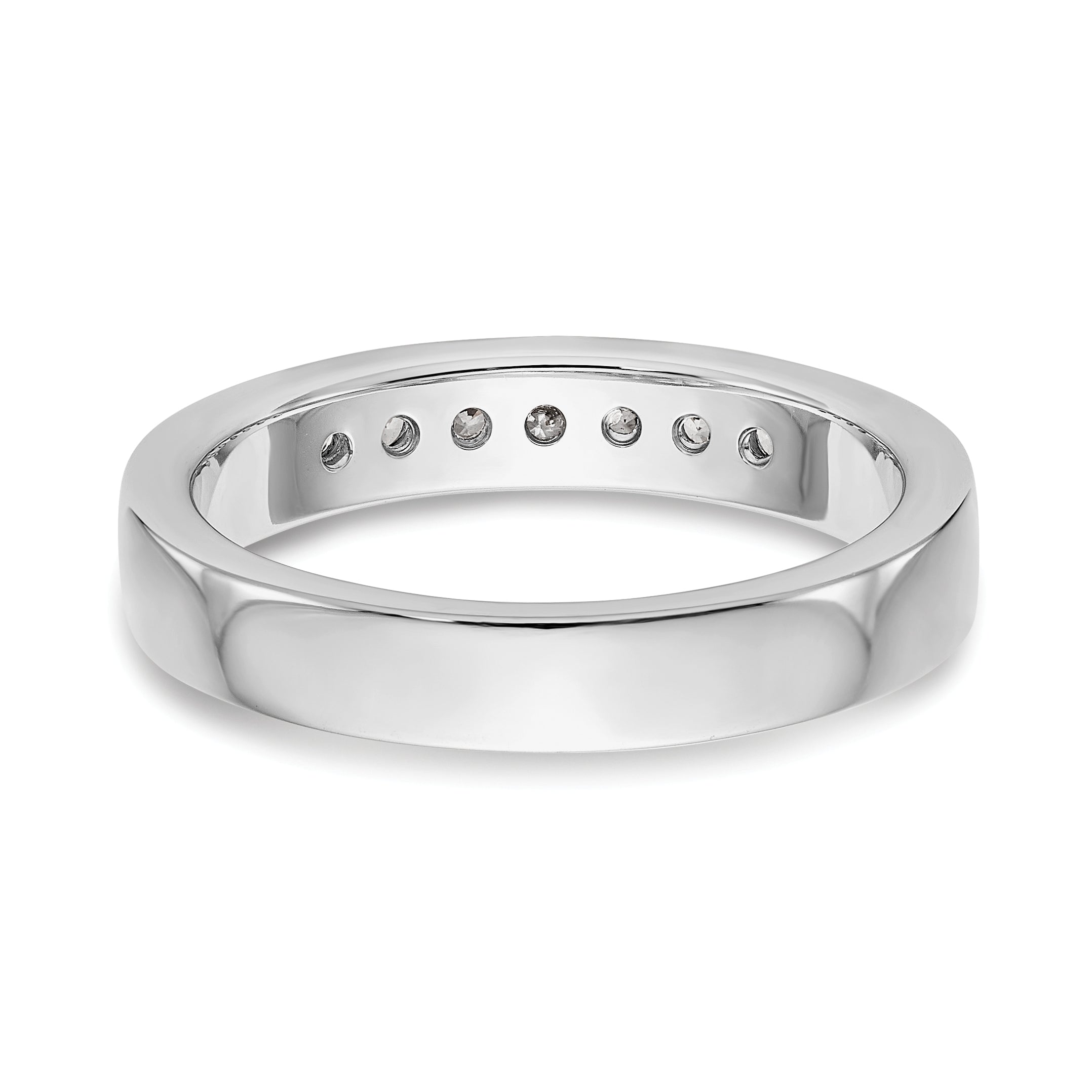 Platinum 7-Stone (Holds 7-1.9mm Round) Channel Band Mounting (No Stone Included)