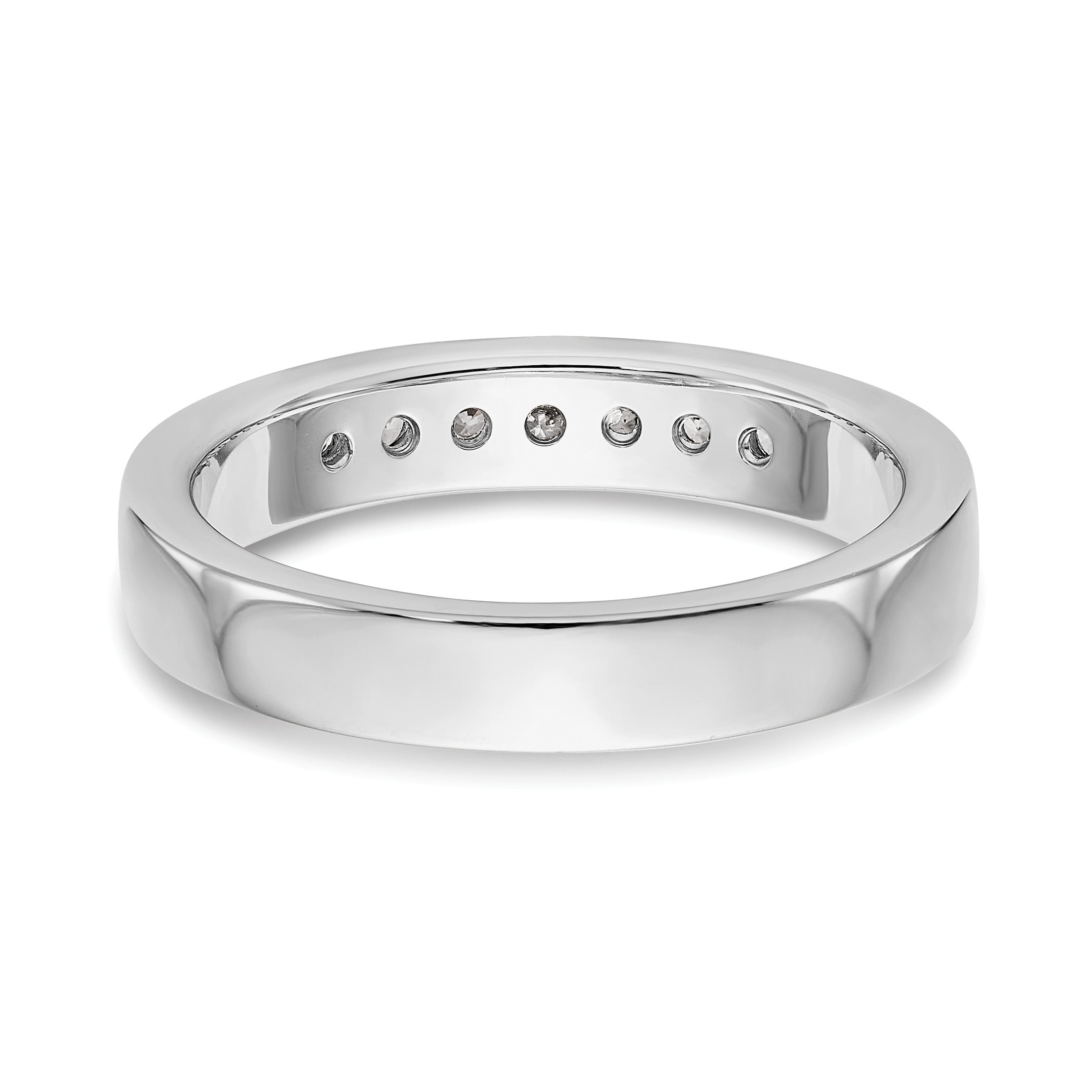 Platinum 7-Stone 1/5 carat Round Diamond Complete Channel Band