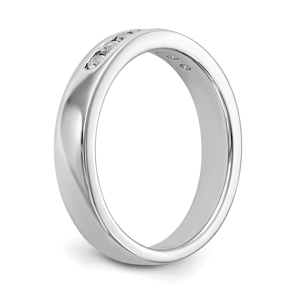 Platinum 7-Stone 1/5 carat Round Diamond Complete Channel Band