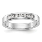 Platinum 7-Stone (Holds 7-1.9mm Round) Channel Band Mounting (No Stone Included)