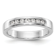Platinum 7-Stone (Holds 7-1.9mm Round) Channel Band Mounting (No Stone Included)