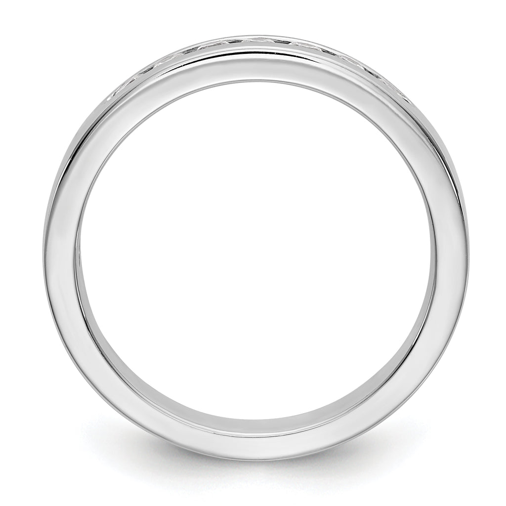 Platinum 7-Stone (Holds 7-2.1mm Round) Channel Band Mounting (No Stone Included)