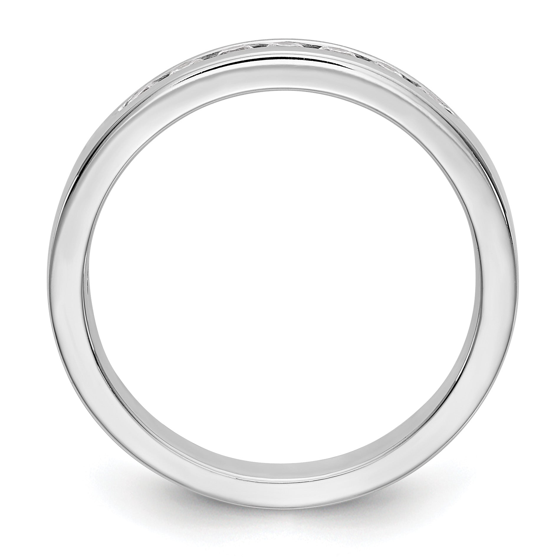 Platinum 7-Stone 1/4 carat Round Diamond Complete Channel Band Secondary image