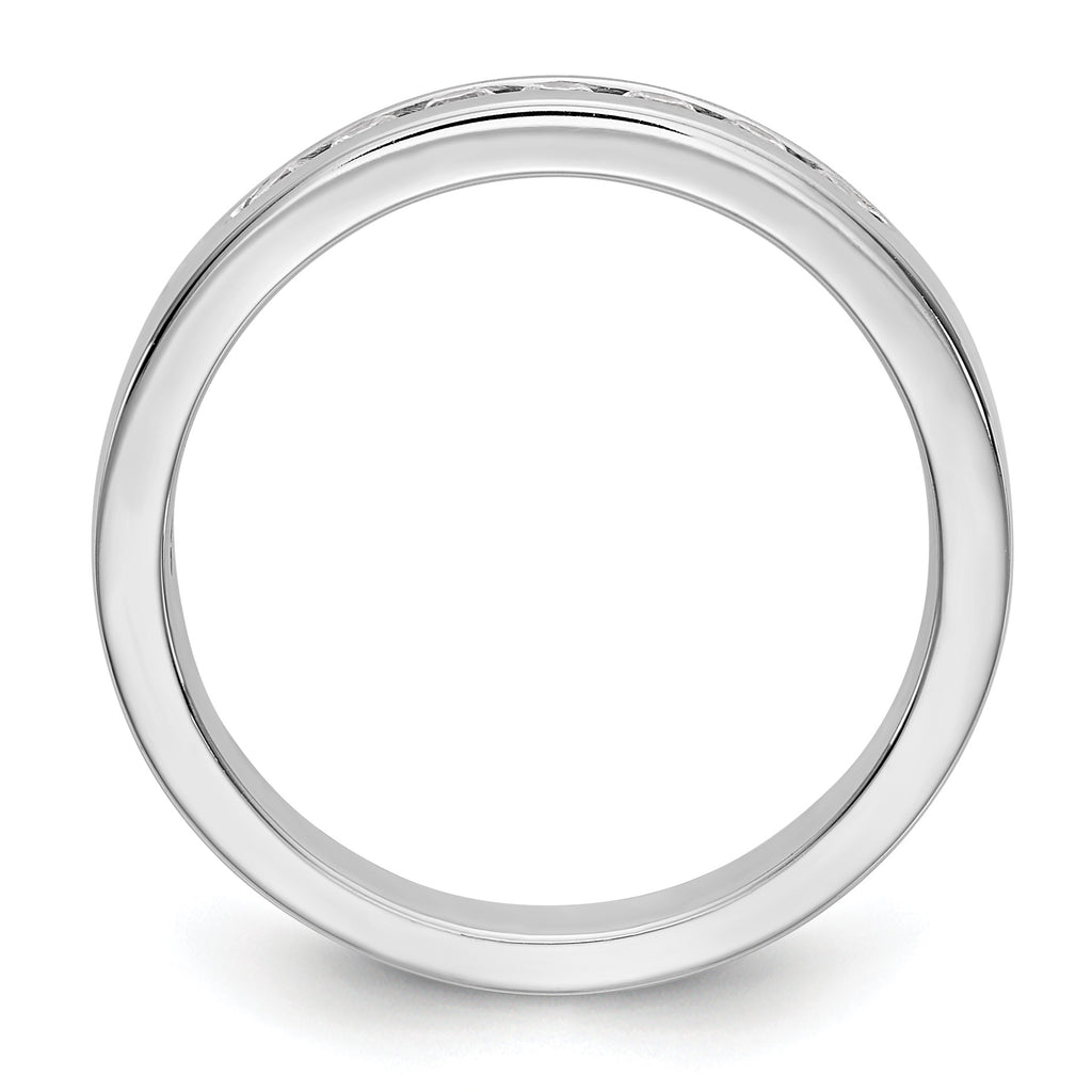 Platinum 7-Stone 1/4 carat Round Diamond Complete Channel Band