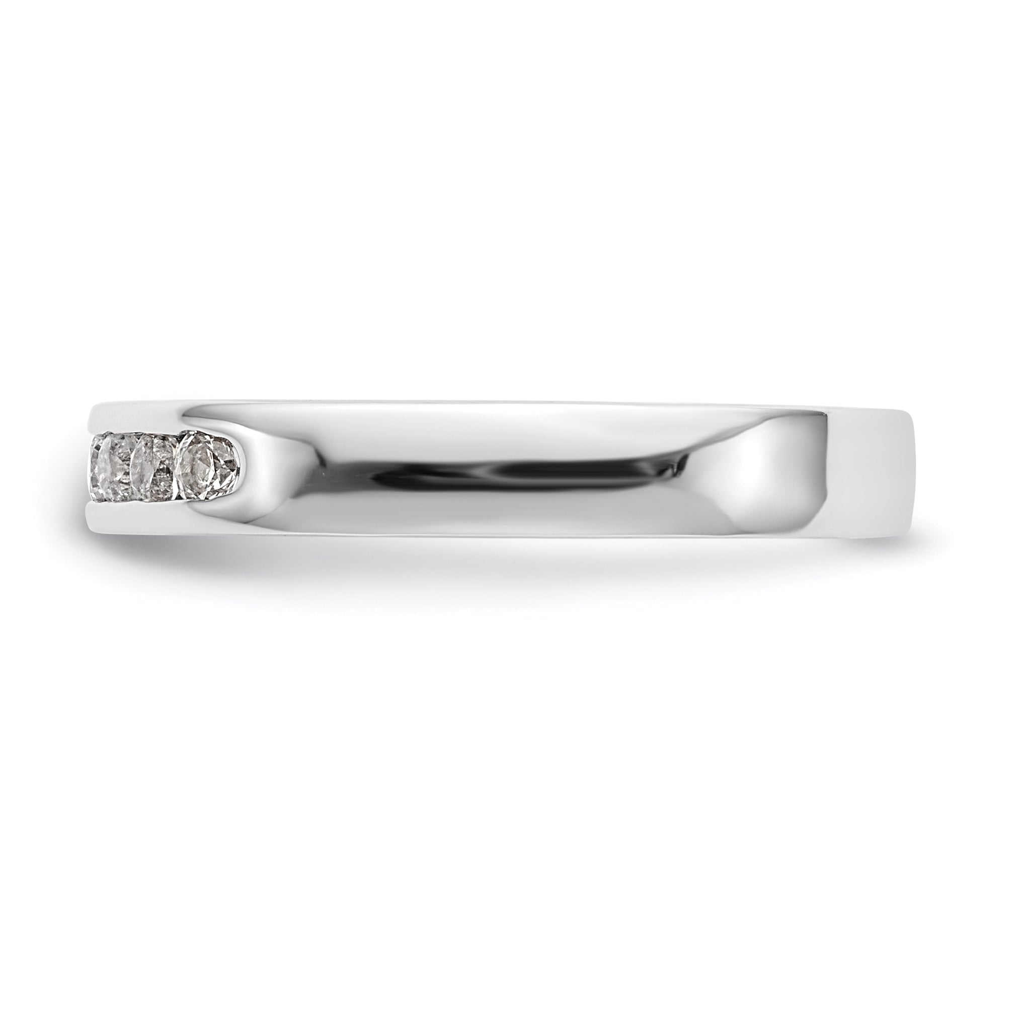 Platinum 7-Stone (Holds 7-2.1mm Round) Channel Band Mounting (No Stone Included)