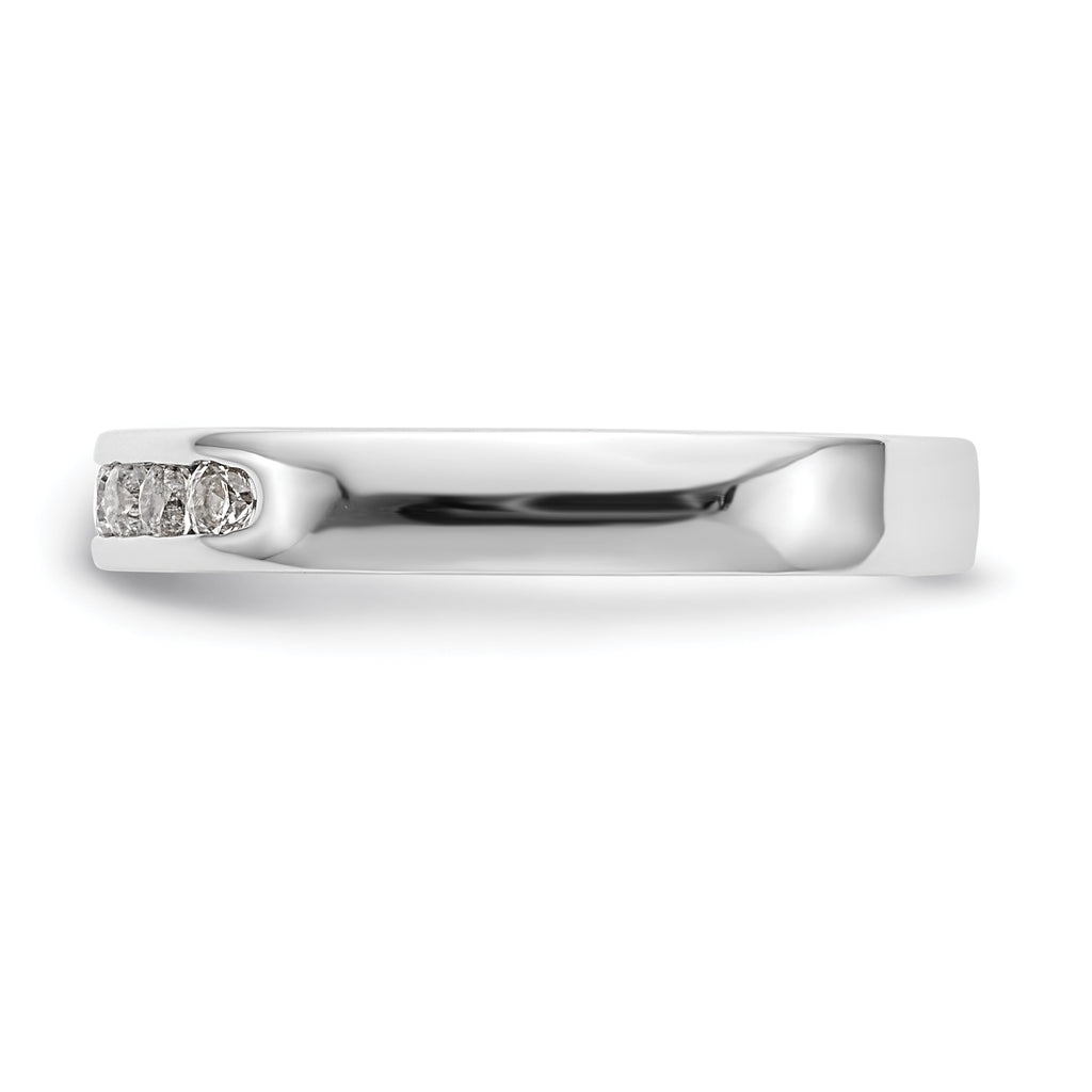 Platinum 7-Stone (Holds 7-2.1mm Round) Channel Band Mounting (No Stone Included)