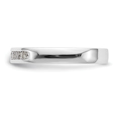 Platinum 7-Stone (Holds 7-2.1mm Round) Channel Band Mounting (No Stone Included)