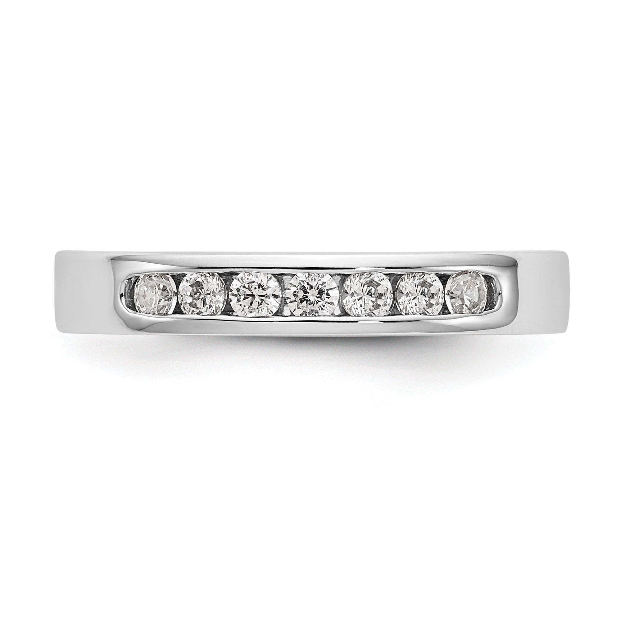 Platinum 7-Stone 1/4 carat Round Diamond Complete Channel Band