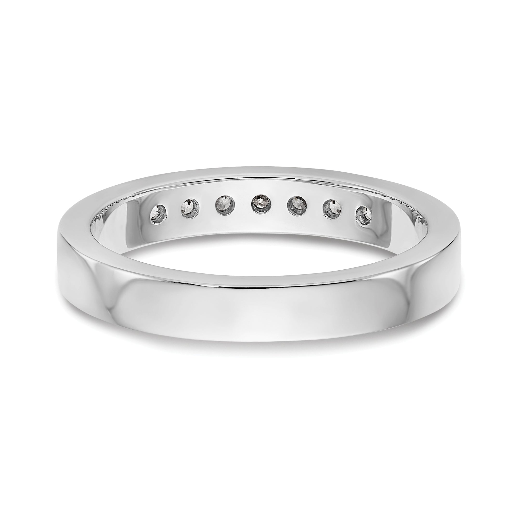 Platinum 7-Stone (Holds 7-2.1mm Round) Channel Band Mounting (No Stone Included)