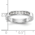Platinum 7-Stone (Holds 7-2.1mm Round) Channel Band Mounting (No Stone Included)