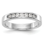 Platinum 7-Stone (Holds 7-2.1mm Round) Channel Band Mounting (No Stone Included)