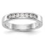 Platinum 7-Stone (Holds 7-2.1mm Round) Channel Band Mounting (No Stone Included)