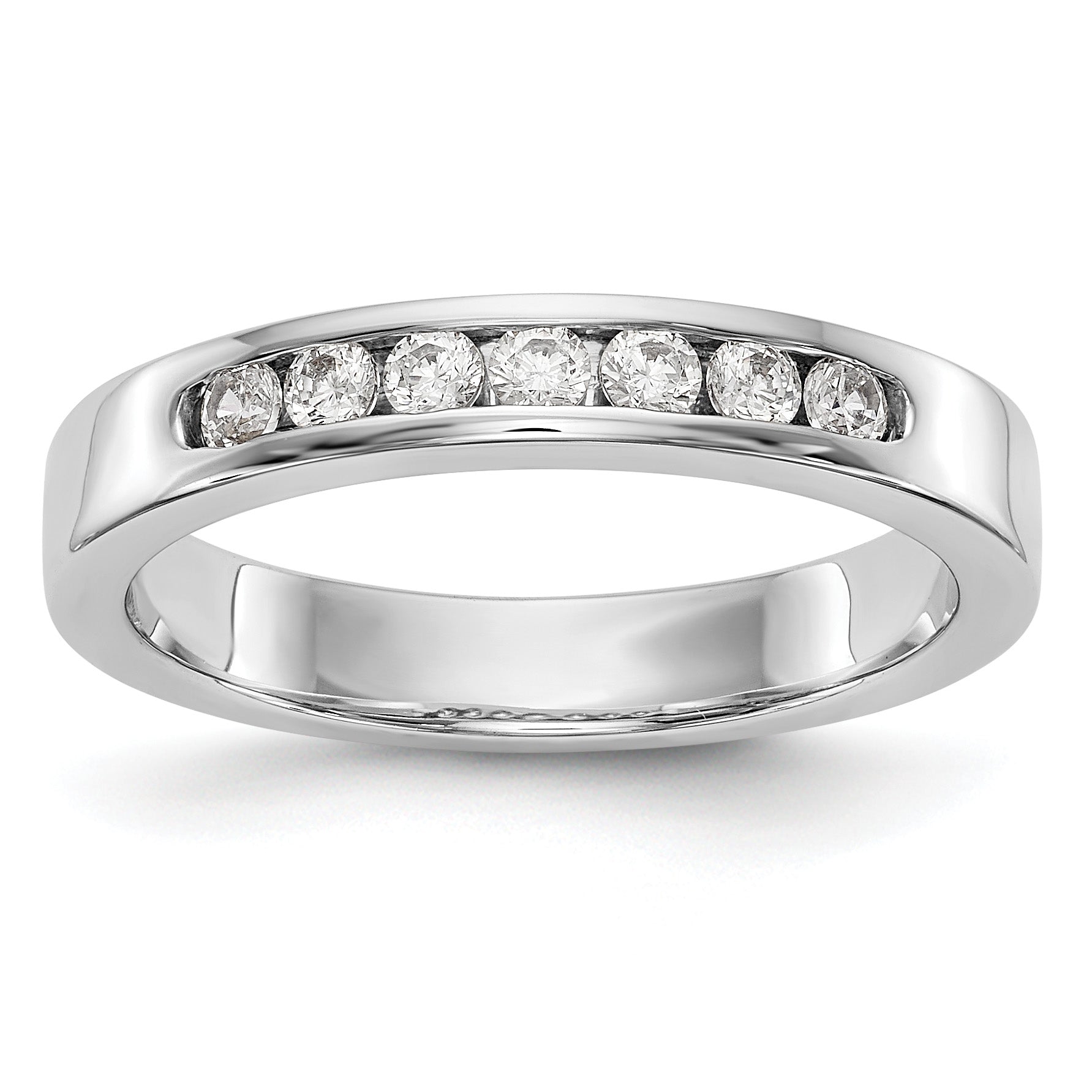 Platinum 7-Stone 1/4 carat Round Diamond Complete Channel Band Main image