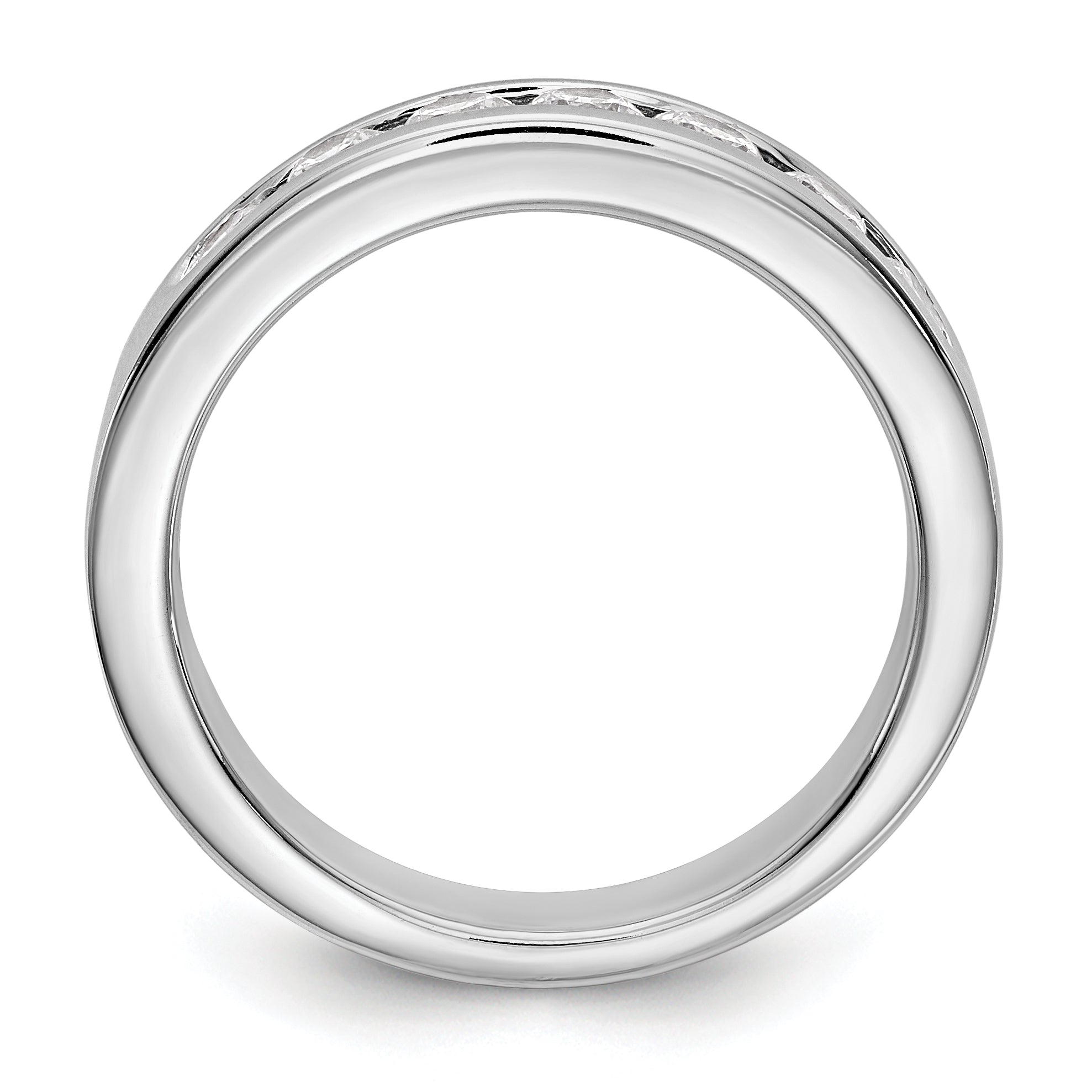 Platinum 7-Stone (Holds 7-2.9mm Round) Channel Band Mounting (No Stone Included) Secondary image