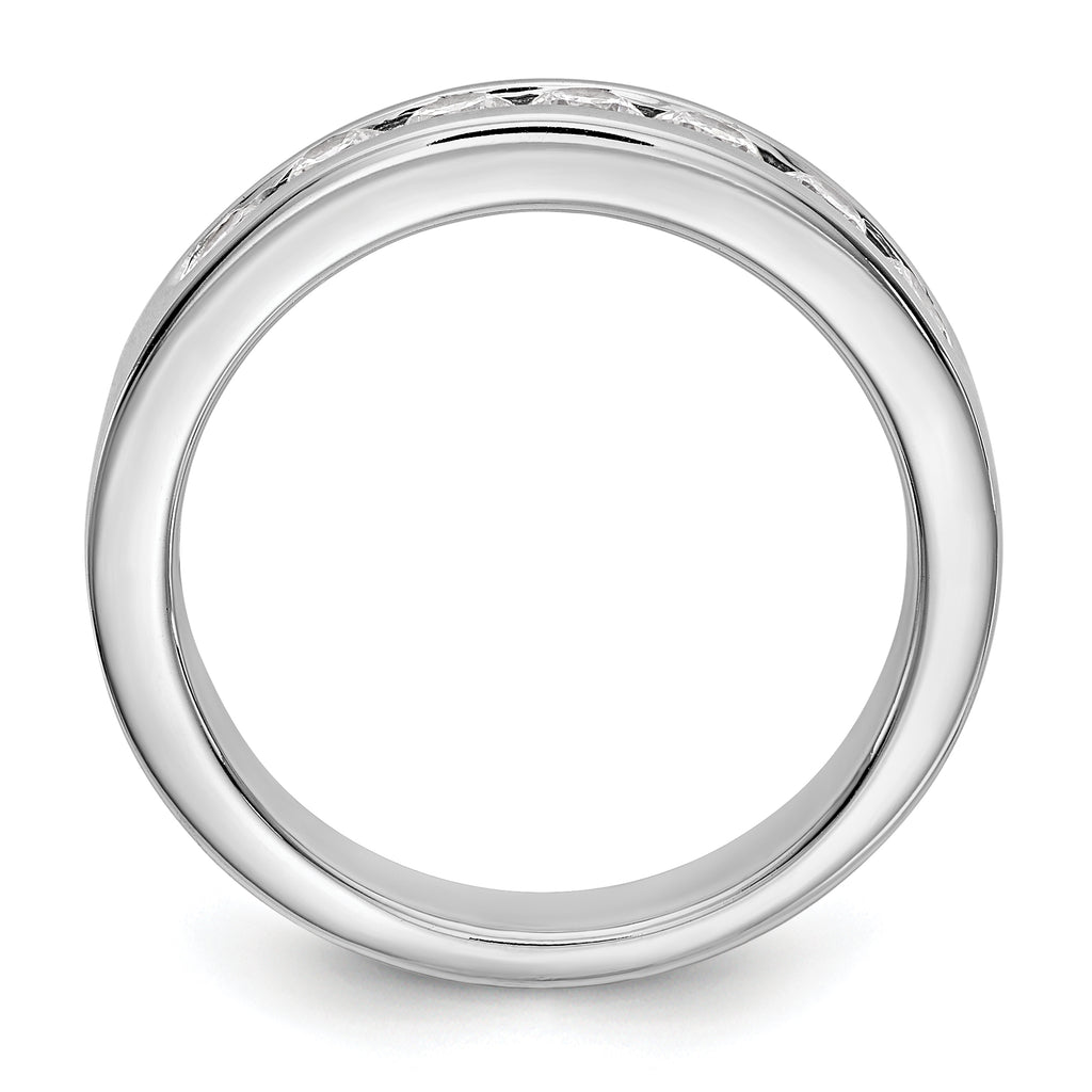 Platinum 7-Stone (Holds 7-2.9mm Round) Channel Band Mounting (No Stone Included)