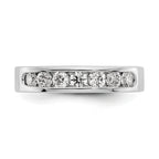 Platinum 7-Stone 3/4 carat Round Diamond Complete Channel Band