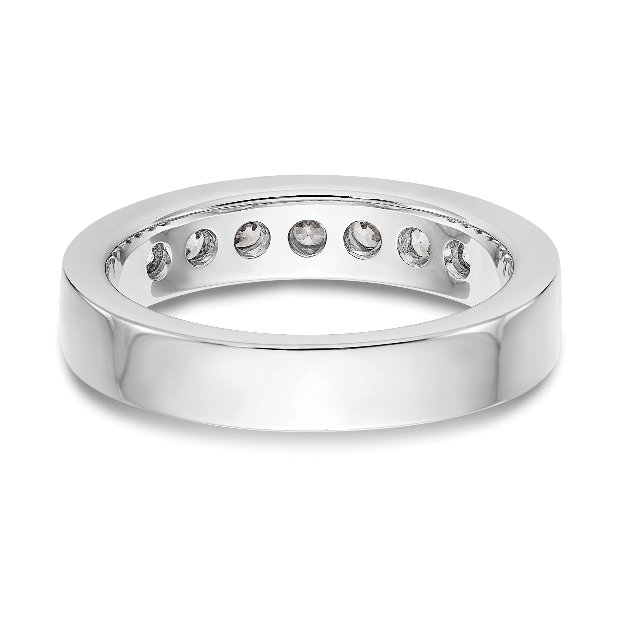 Platinum 7-Stone (Holds 7-2.9mm Round) Channel Band Mounting (No Stone Included)