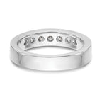 Platinum 7-Stone 3/4 carat Round Diamond Complete Channel Band