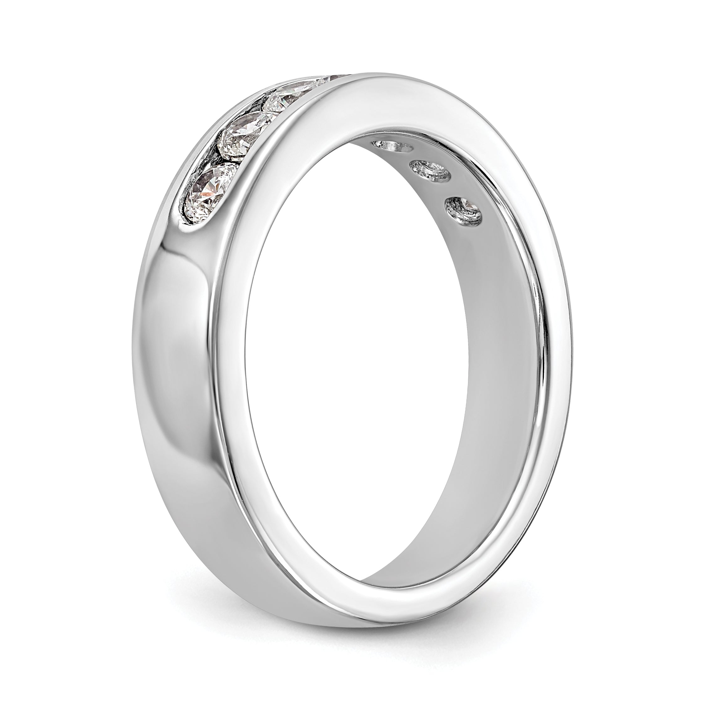 Platinum 7-Stone (Holds 7-2.9mm Round) Channel Band Mounting (No Stone Included)
