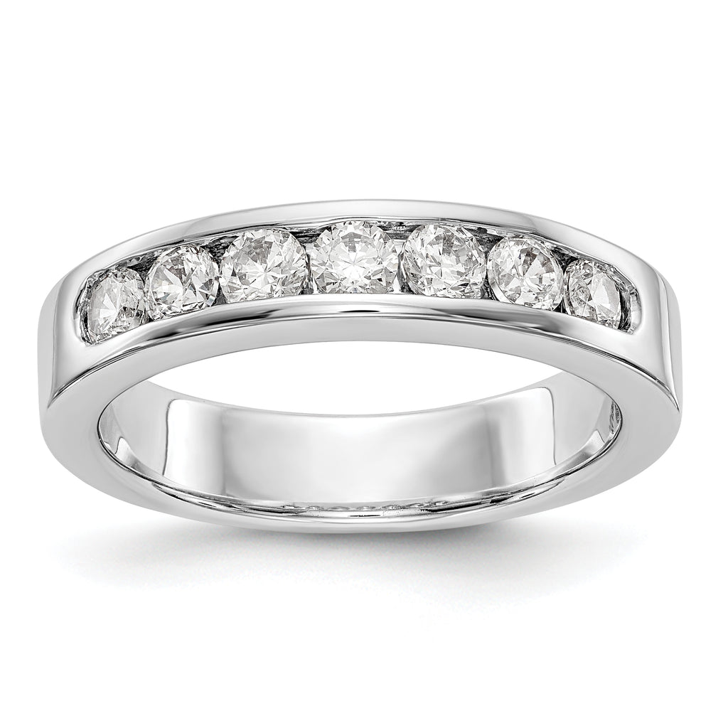 Platinum 7-Stone (Holds 7-2.9mm Round) Channel Band Mounting (No Stone Included)