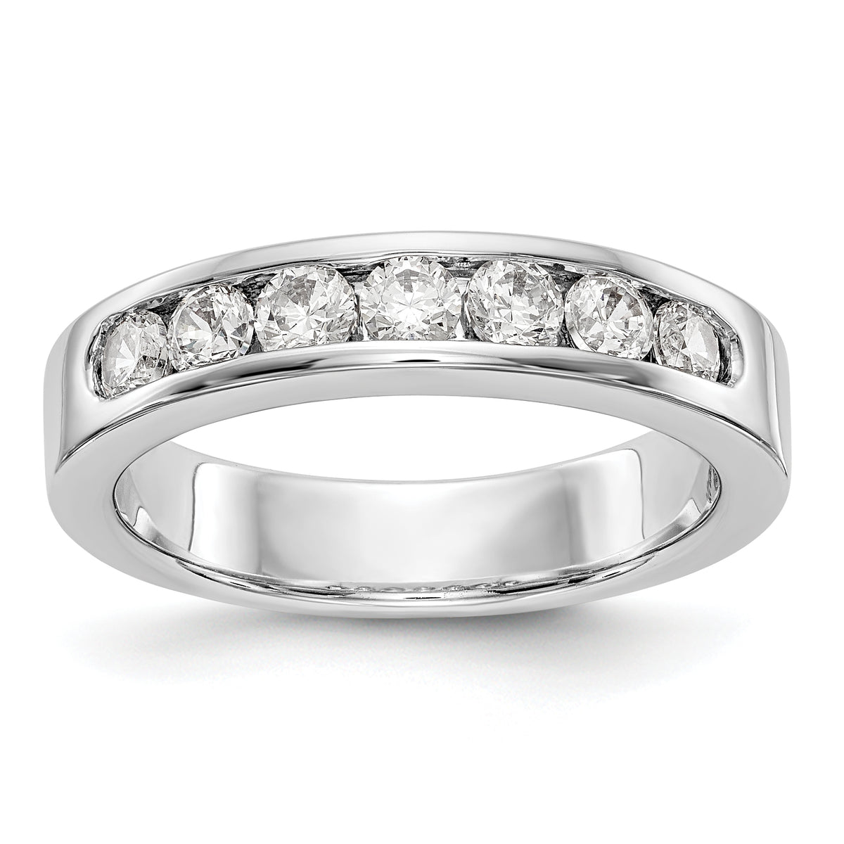 Platinum 7-Stone (Holds 7-2.9mm Round) Channel Band Mounting (No Stone Included)
