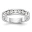 Platinum 7-Stone 3/4 carat Round Diamond Complete Channel Band