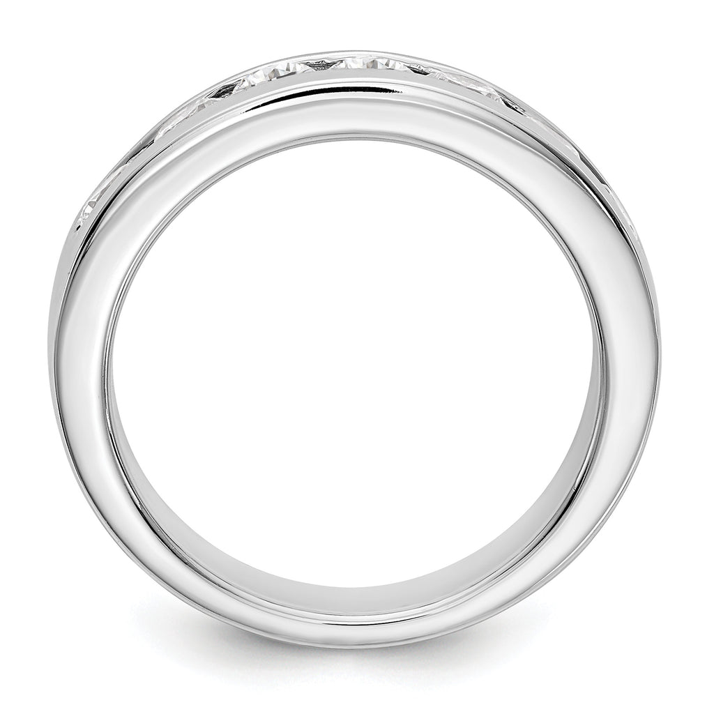 Platinum 7-Stone 1 carat Round Diamond Complete Channel Band