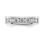 Platinum 7-Stone (Holds 7-3.4mm Round) Channel Band Mounting (No Stone Included)