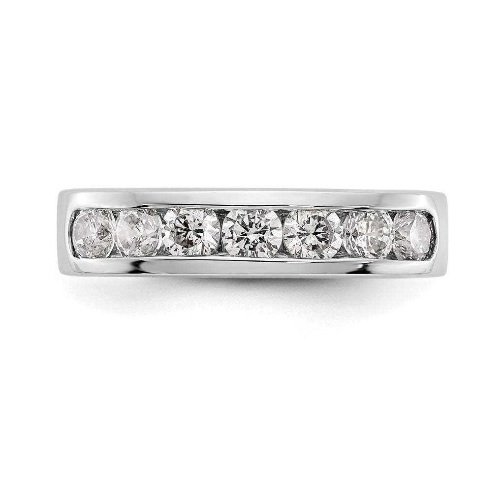 Platinum 7-Stone 1 carat Round Diamond Complete Channel Band