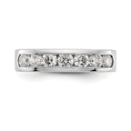 Platinum 7-Stone 1 carat Round Diamond Complete Channel Band