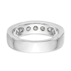 Platinum 7-Stone (Holds 7-3.4mm Round) Channel Band Mounting (No Stone Included)